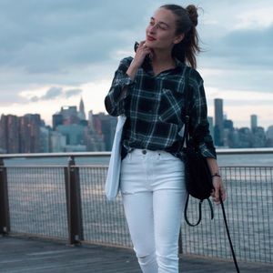 High waste White Jeans